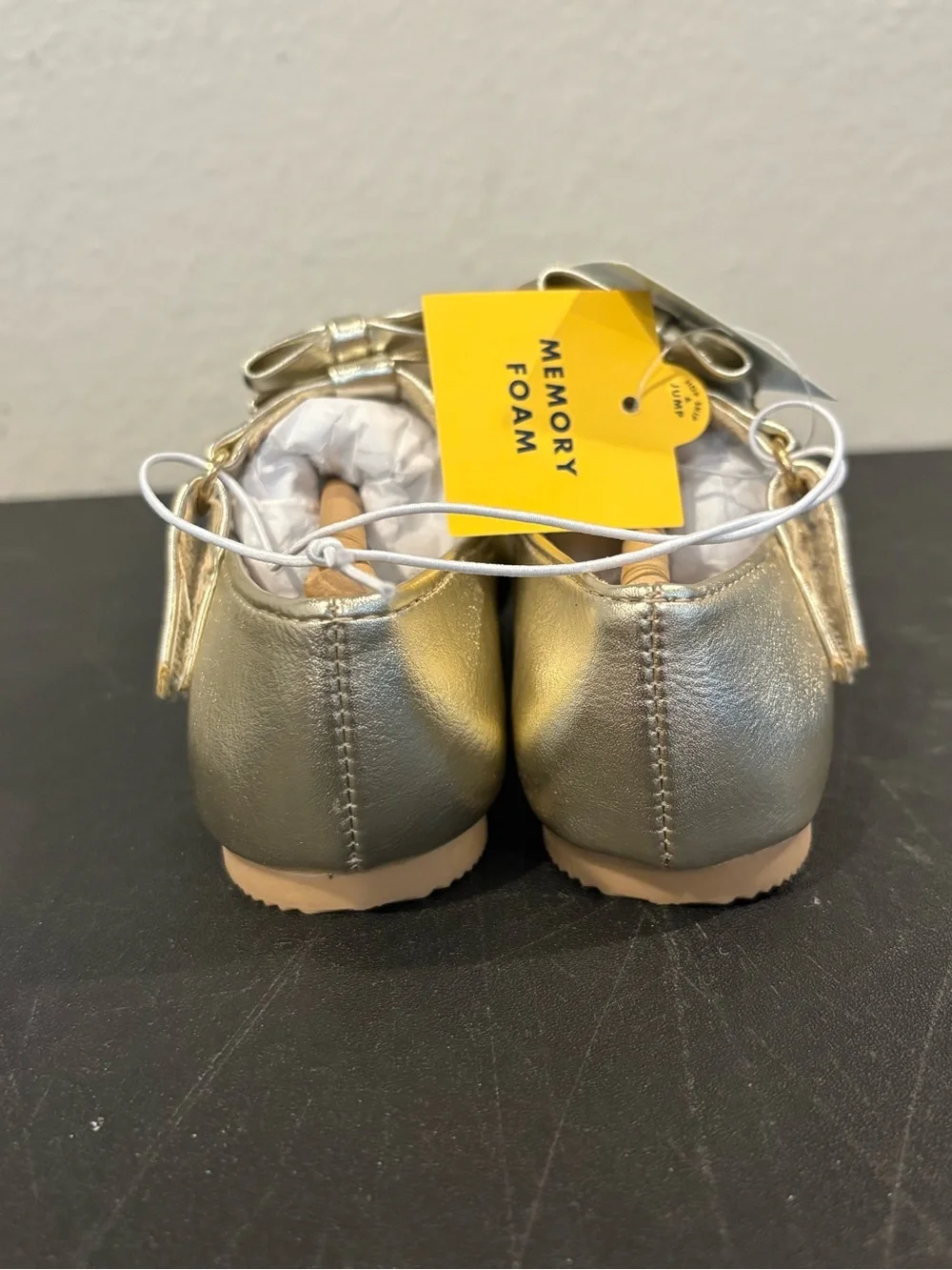 NEW Toddler Girls' Eliana Mary Jane Flats - Cat & Jack™ Size 6 Gold with Box